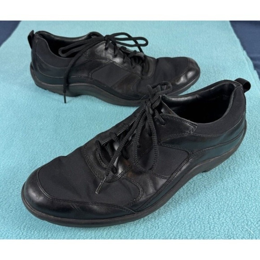 ROCKPORT Men's Shoe sneaker black leather mesh uppers K55130 - SIZE 10.5‎